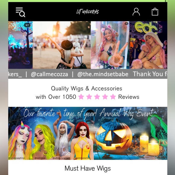 New Long Wavy Synthetic Black Root Red Lit Unicorns Wig - Picture 8 of 9